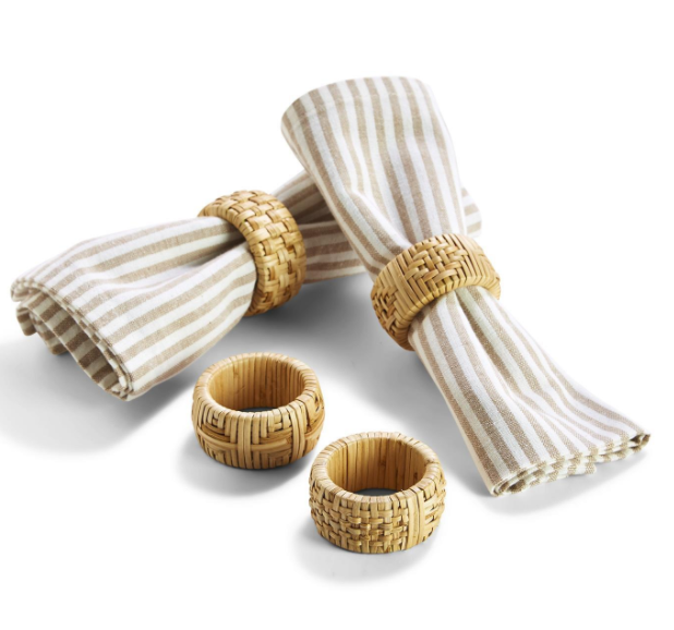 Cane Napkin Ring Set